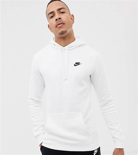 Nike – Weißer Kapuzenpullover mit Swoosh